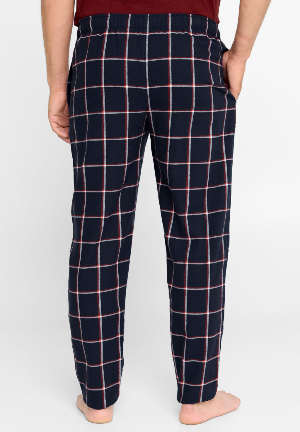 ▷ Men's Long Premium Flannel Pajama Pants | Marine Reds | The