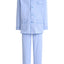 Pijama Hombre Largo Solapa Popelín Rayas - Azul 1545_33