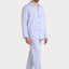 Pijama Hombre Largo Solapa Popelín Cuadros - Azul 1546_30