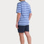 Pijama Hombre Verano Corto Tapeta Algodón Punto Rayas - Azul 3038_36