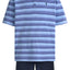 Pijama Hombre Verano Corto Tapeta Algodón Punto Rayas - Azul 3038_36