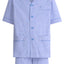 Pijama Hombre Verano Corto Judo Popelín Cuadros - Azul 4544_37