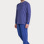 Pijama Hombre Largo Premium Tapeta Punto - Azul 5105_39