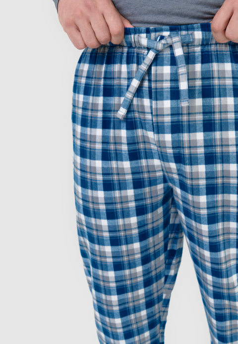   ▷ Pantalón Pijama Hombre Largo Premium Franela | Azul Marino | El Búho Nocturno - 59217677 - https://www.elbuhonocturno.com/  