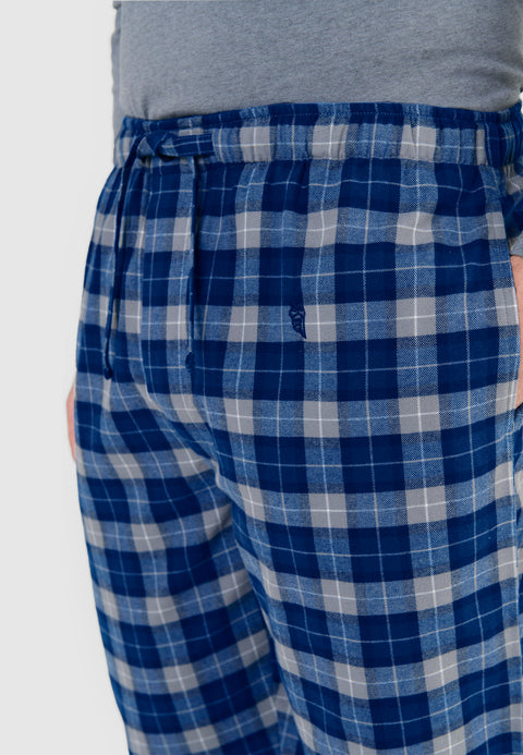   ▷ Pantalón Pijama Hombre Largo Premium Franela | Azul Marino | El Búho Nocturno - 51727382 - https://www.elbuhonocturno.com/  