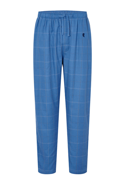   ▷ Pantalón Pijama Hombre Largo Popelín Cuadros | Marino Blanco | El Búho Nocturno - 83152821 - https://www.elbuhonocturno.com/  