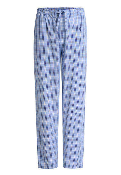 Pantalón Pijama Hombre Largo Algodón Popelín Cuadros - Azul 8943_36