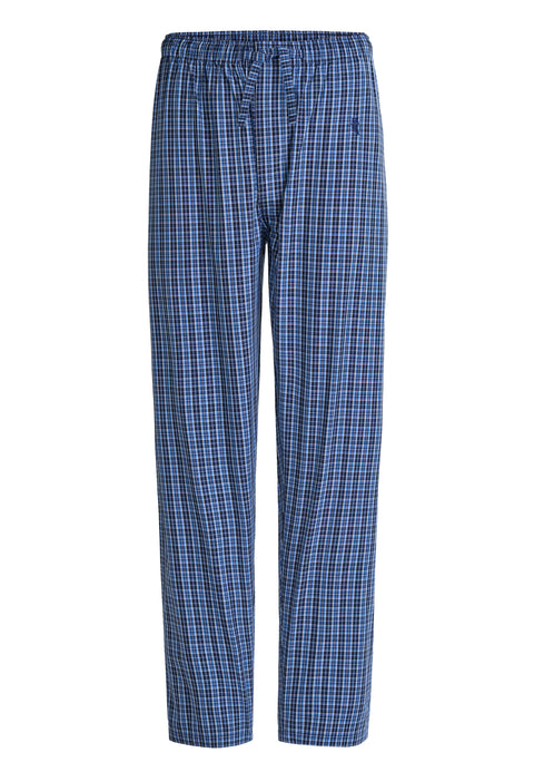 Pantalón Pijama Hombre Largo Algodón Popelín Cuadros - Azul 8944_39