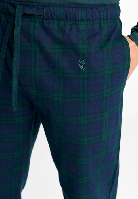 ▷ Pantalón Pijama Hombre Largo Premium, Verde Botella